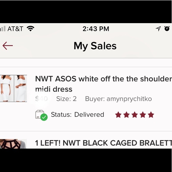 1 LEFT! NWT ASOS white off the shoulder midi dress - Picture 5 of 5